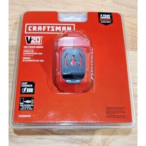 Craftsman CMCB002B USB Charging Adapter V20, Fast Charger - Red, Phone Charger